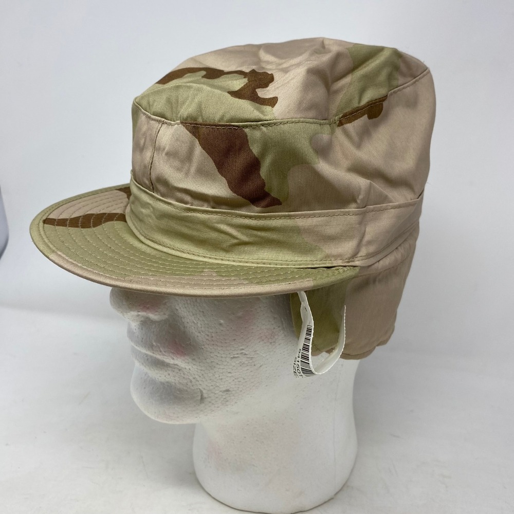 Sekri Industries US‎ Military 3 Color Desert Camo Patrol Cap Ear Flaps 7 1/4 NEW